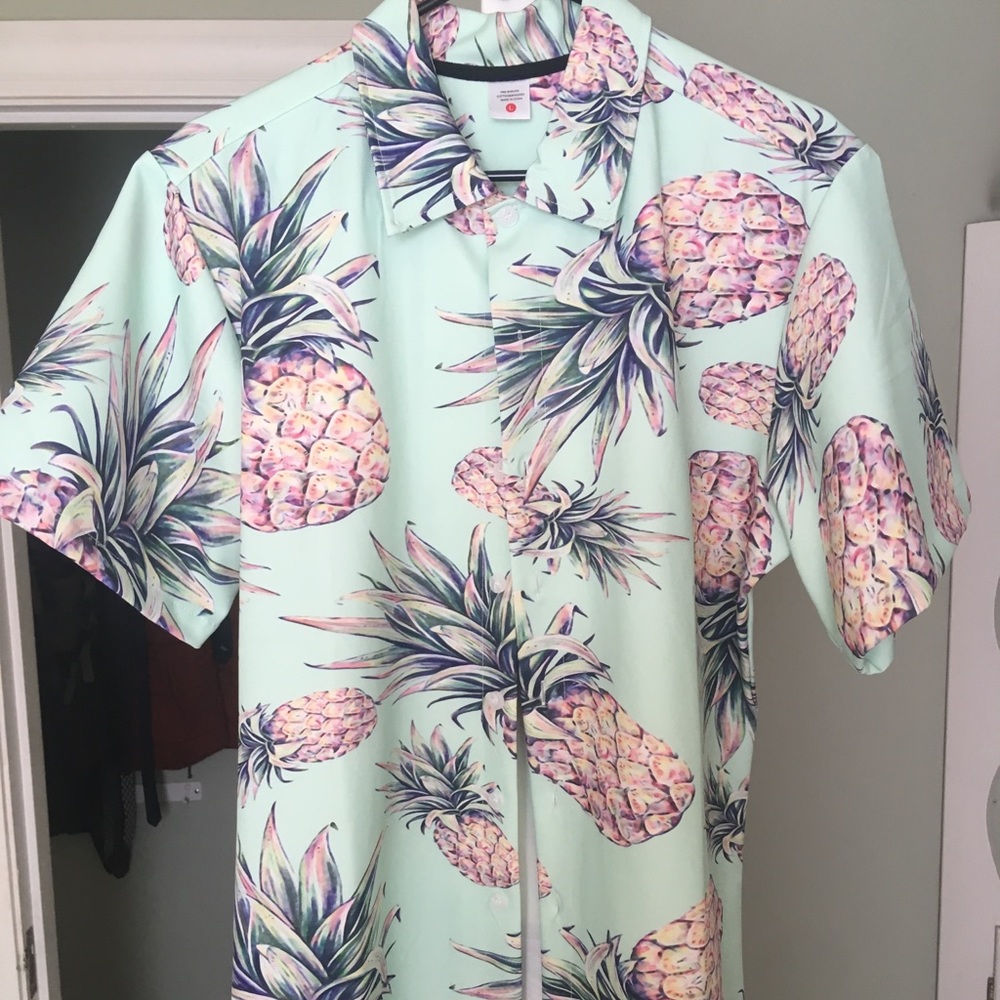 Men’s Pineapple Button Down Shirt